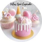 Vela artesanal decorativa tipo cupcake, ideal para emprender con velas artesanales